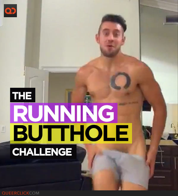 #RUNNINGBUTTHOLECHALLENGE: Gay Porn Actors Show Their Butts In An Entertaining Way!