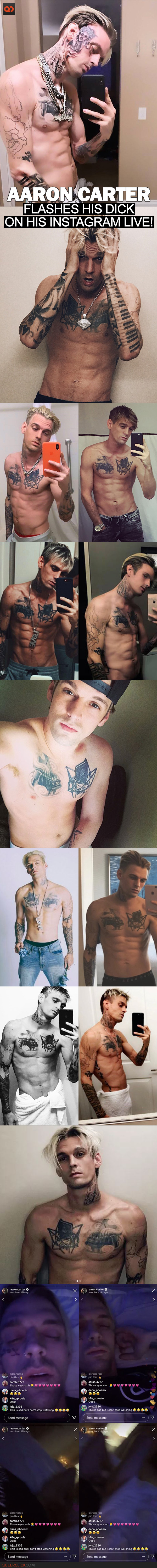 Aaron Carter Flashes His Penis In Boxers On His Live.