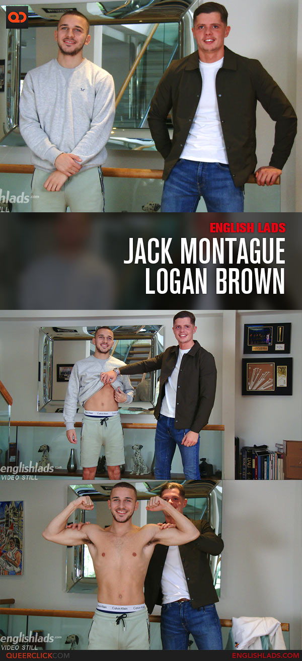 English Lads: Stud Logan Brown Wanks his First Man and it's Jack Montague's Thick Uncut Cock he Gets Lucky With