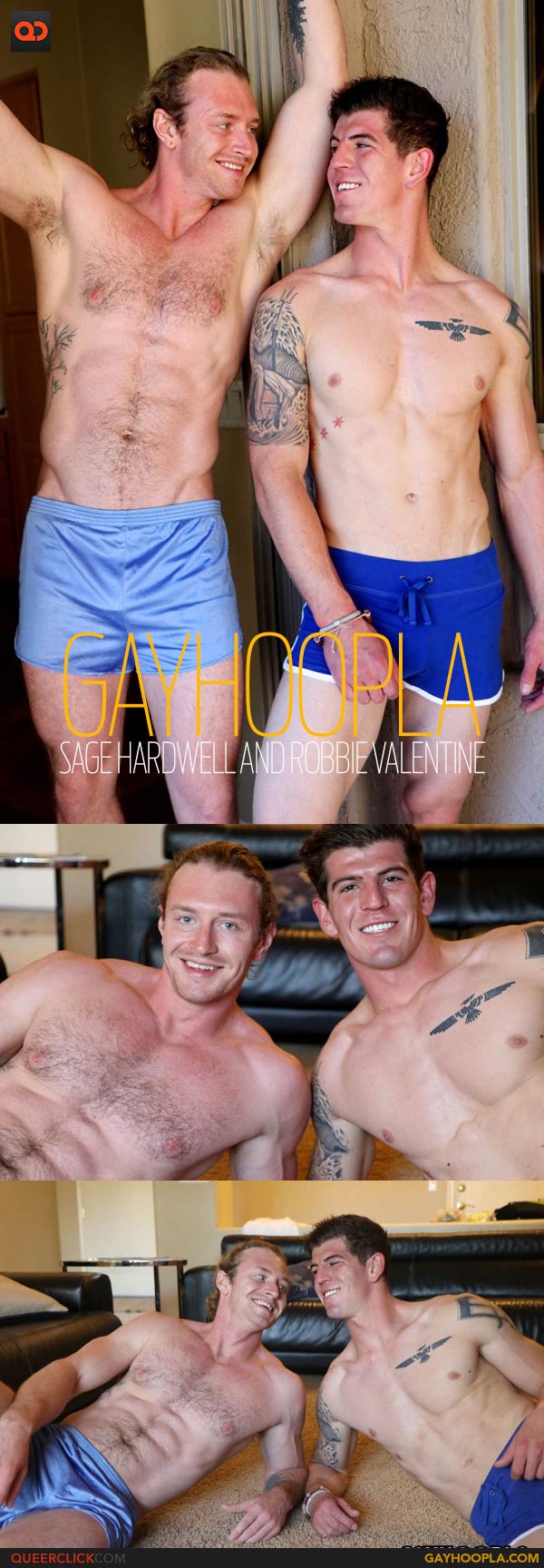 GayHoopla: Sage Hardwell Blows his Load all Over Robbie Valentine