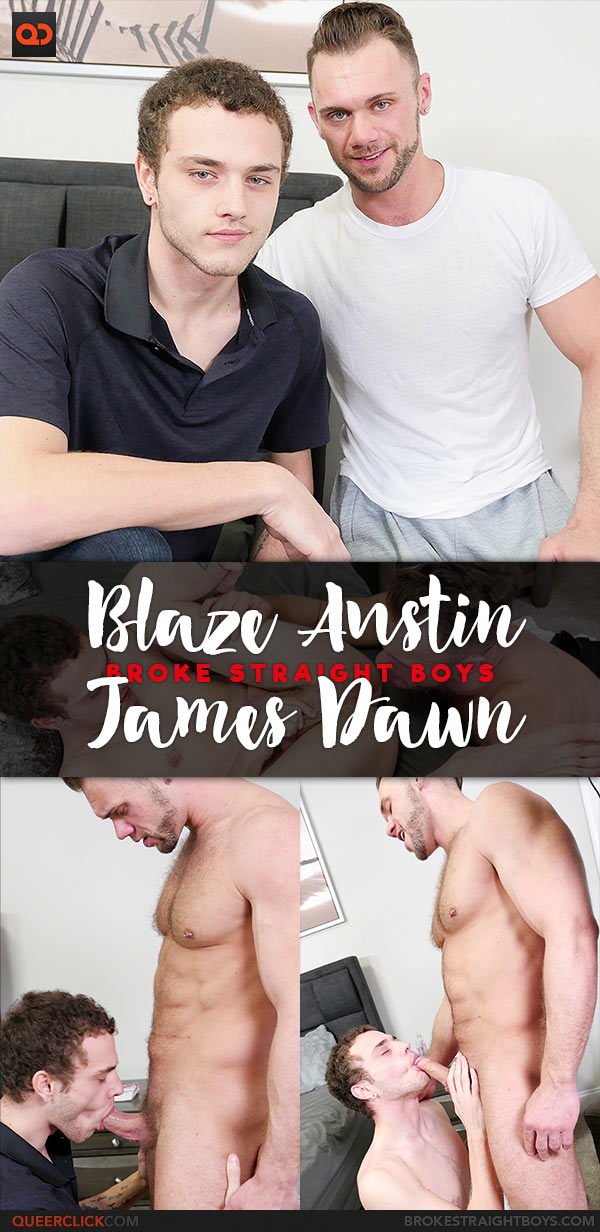 Broke Straight Boys: Blaze Austin Fucks James Dawn - Bareback