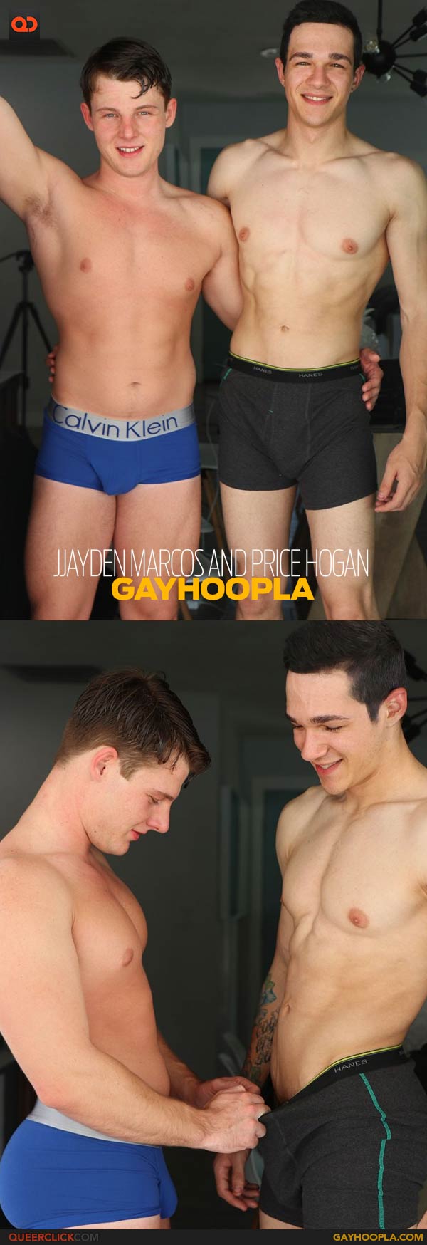 GayHoopla: Jayden Marcos Splits Price Hogan WIDE OPEN!