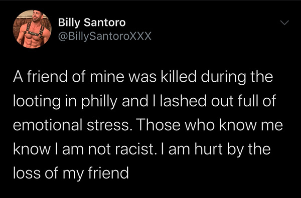 People Are Cancelling Billy Santoro for a Tone Deaf Facebook Post!