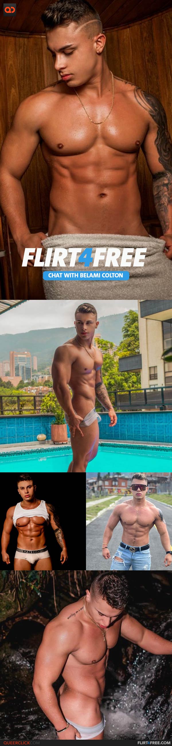 Flirt4Free: Belami Colton is Flexing and Jerking off in Fall cam Shows