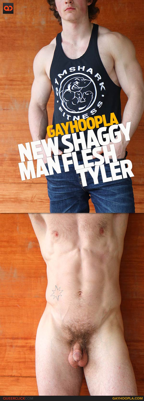 GayHoopla: Tyler - Shaggy-Haired Young Man Jerks off 