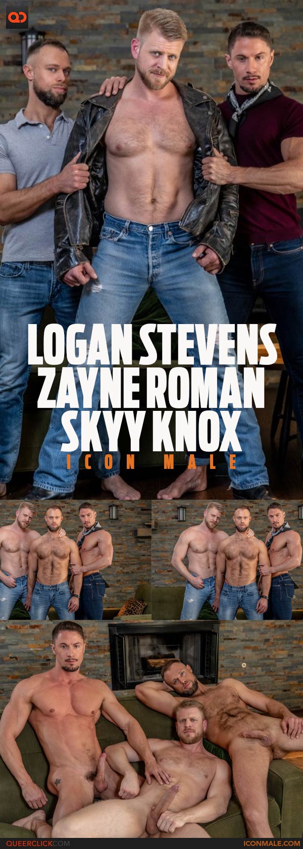 IconMale: Skyy Knox, Zayne Roman and Logan Stevens