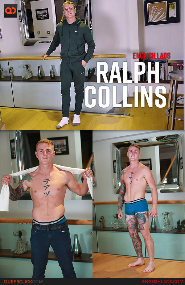 English Lads: Ralph Collins - Straight Younger Brother Shows off his Ripped Body and Wanks his Huge Uncut Cock