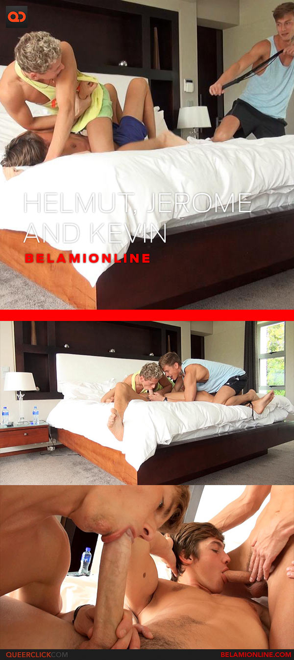 BelAmi Online: Helmut Huxley, Kevin Warhol and Jerome Exupery - Bareback Threesome