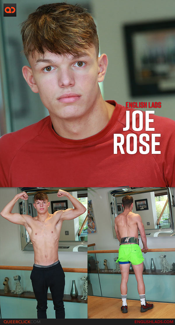 English Lads: Young Straight Rugby Player Joe Rose Shows his Lean Body and Wanks his Big Uncut Cock