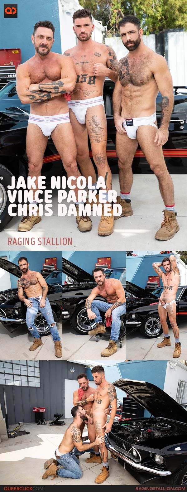 Raging Stallion: Chris Damned, Vince Parker and Jake Nicola