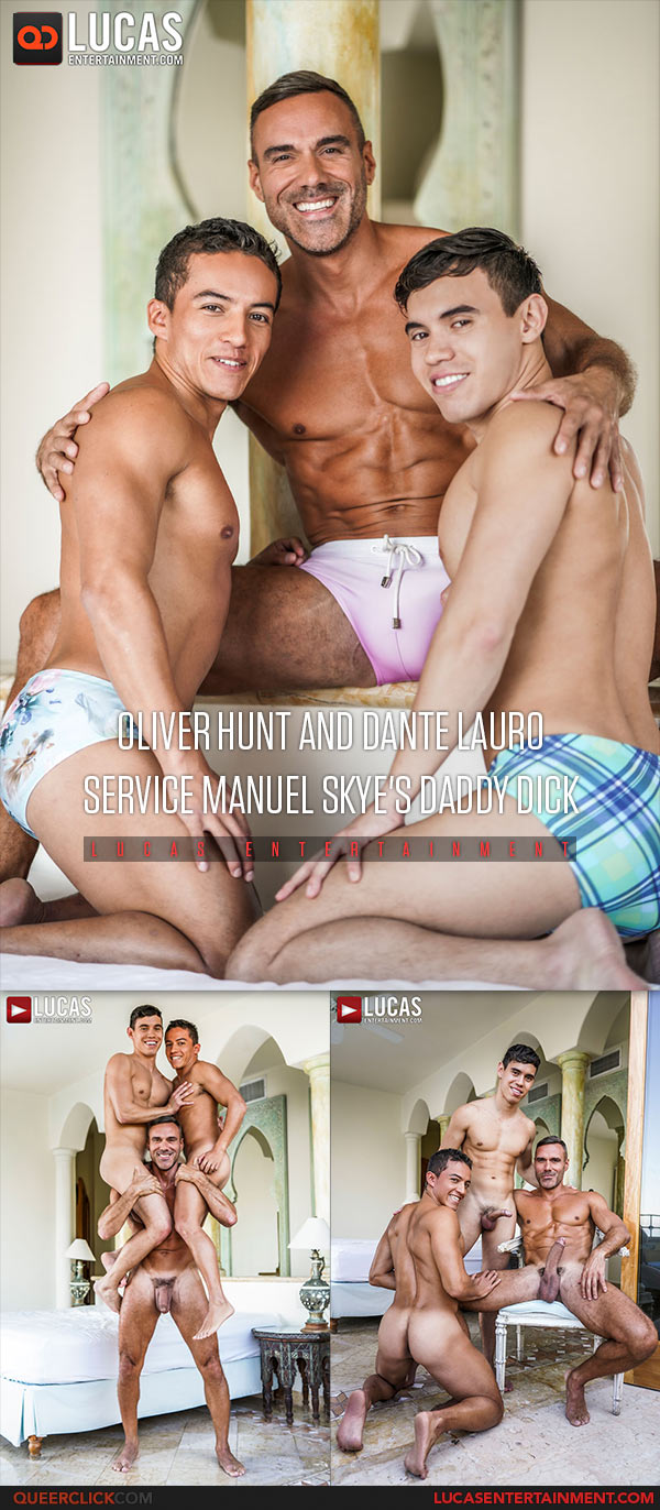 Lucas Entertainment: Oliver Hunt, Dante Lauro and Manuel Skye - Bareback Threesome
