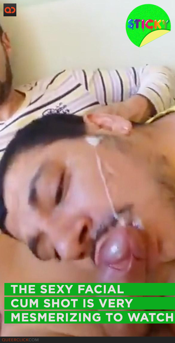 The Sexy Facial Cum Shot is Very Mesmerizing to Watch!
