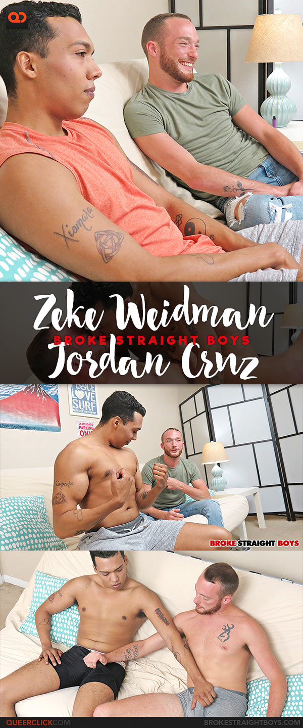 Broke Straight Boys: Jordan Cruz Fucks Zeke Weidman - Bareback