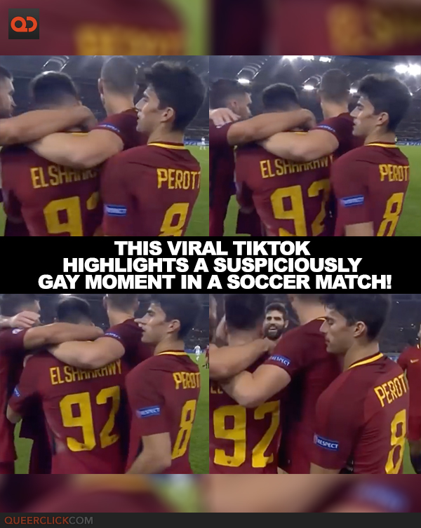 This Viral TikTok Highlights a Suspiciously Gay Moment in a Soccer Match!