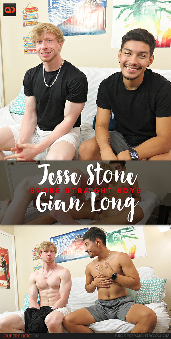 Broke Straight Boys: Jesse Stone Fucks Gian Long - Bareback