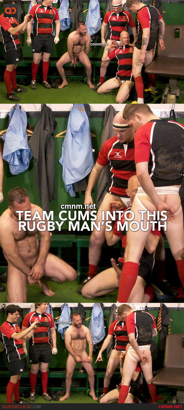 Team Cums Into This Rugby Man’s Mouth at CMNM.net