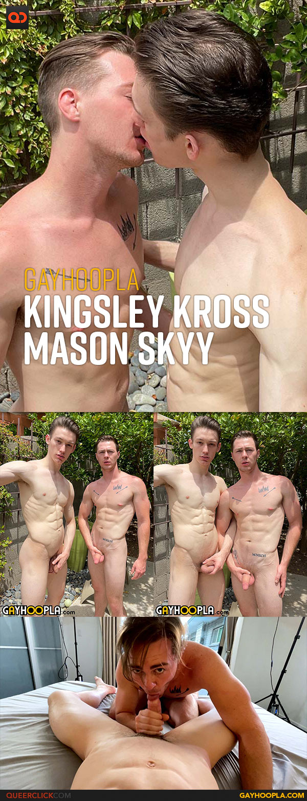 Gayhoopla: Kingsley Kross And Mason Skyy Switch Roles For Another Bro-Job!