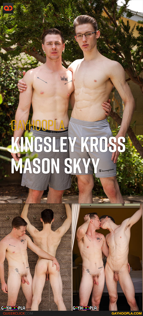 GayHoopla: Kingsley Kross and Mason Skyy Flip Fuck - Bareback