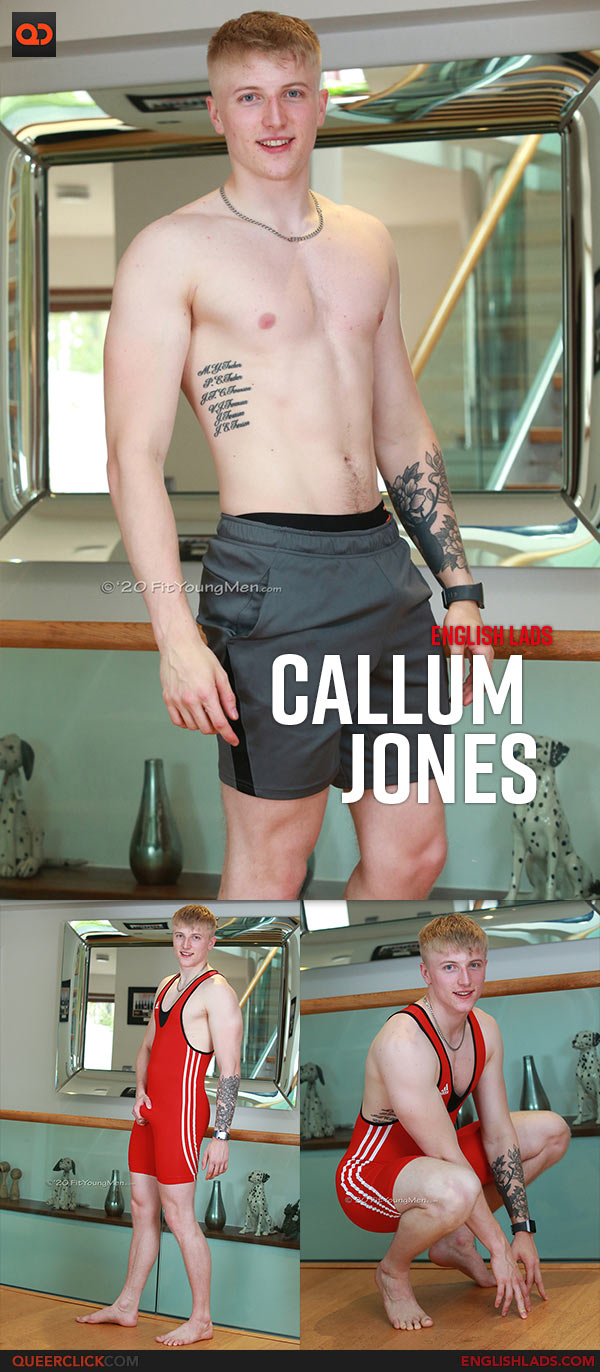 English Lads: Straight Fit Blond Lad Callum Jones Dildos his Tight Hole and Shoots a Load