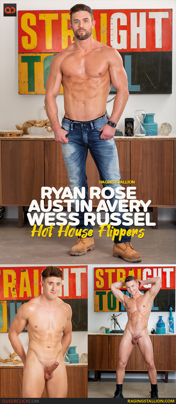 Raging Stallion: Ryan Rose, Austin Avery and Wess Russel