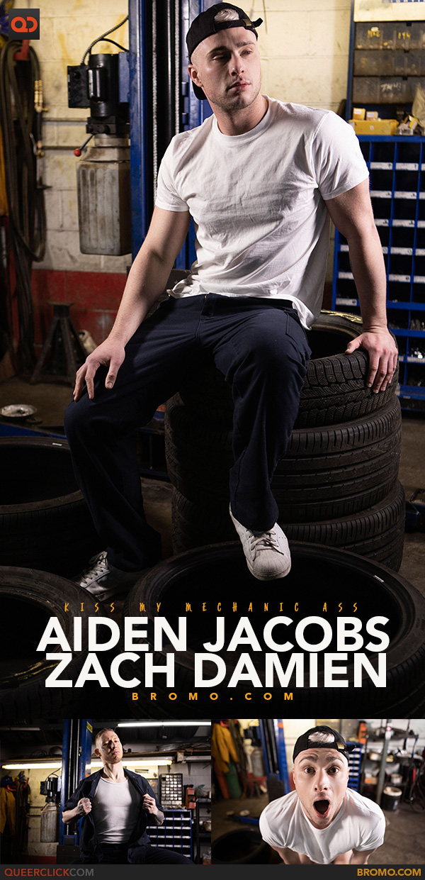 Bromo.com: Aiden Jacobs and Zach Damien - Kiss My Mechanic Ass