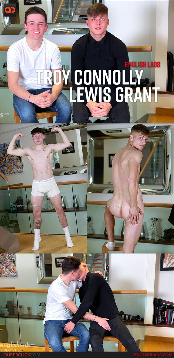English Lads: Young Straight Stud Troy Connolly Fucks Lewis Grant's Willing Ass and Makes Him Cum Twice
