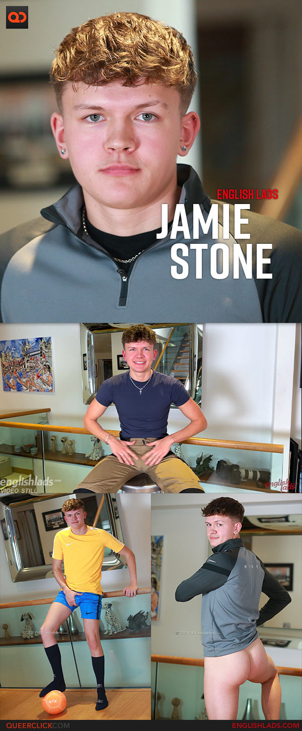English Lads: Young Handsome Jamie Stone Gets Manhandled and His Hard Uncut Cock Shoots Cum