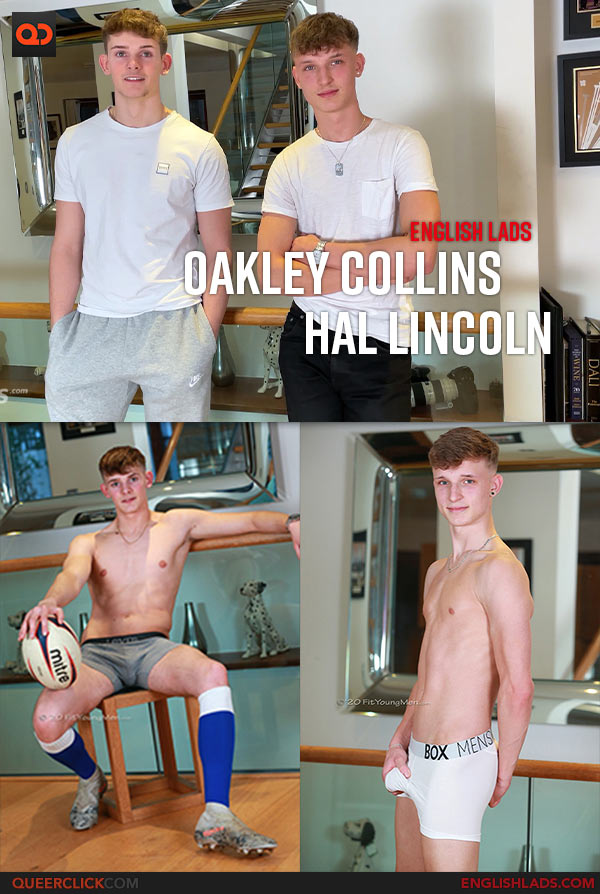 English Lads: Straight Hunks Oakley Collins and Hal Lincoln Wank their Big Uncut Cocks Together