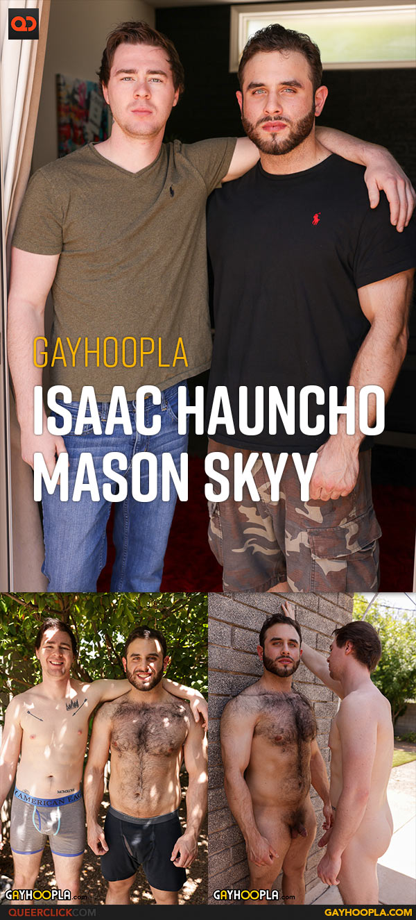 Gayhoopla: Mason Skyy Spreads His Cheeks For Hairy New Guy Isaac Hauncho