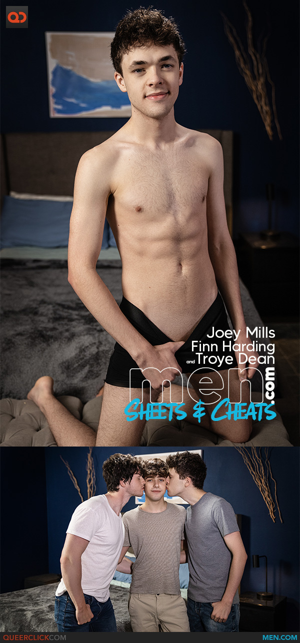 Men.com: Finn Harding, Joey Mills and Troye Dean - Sheets & Cheats