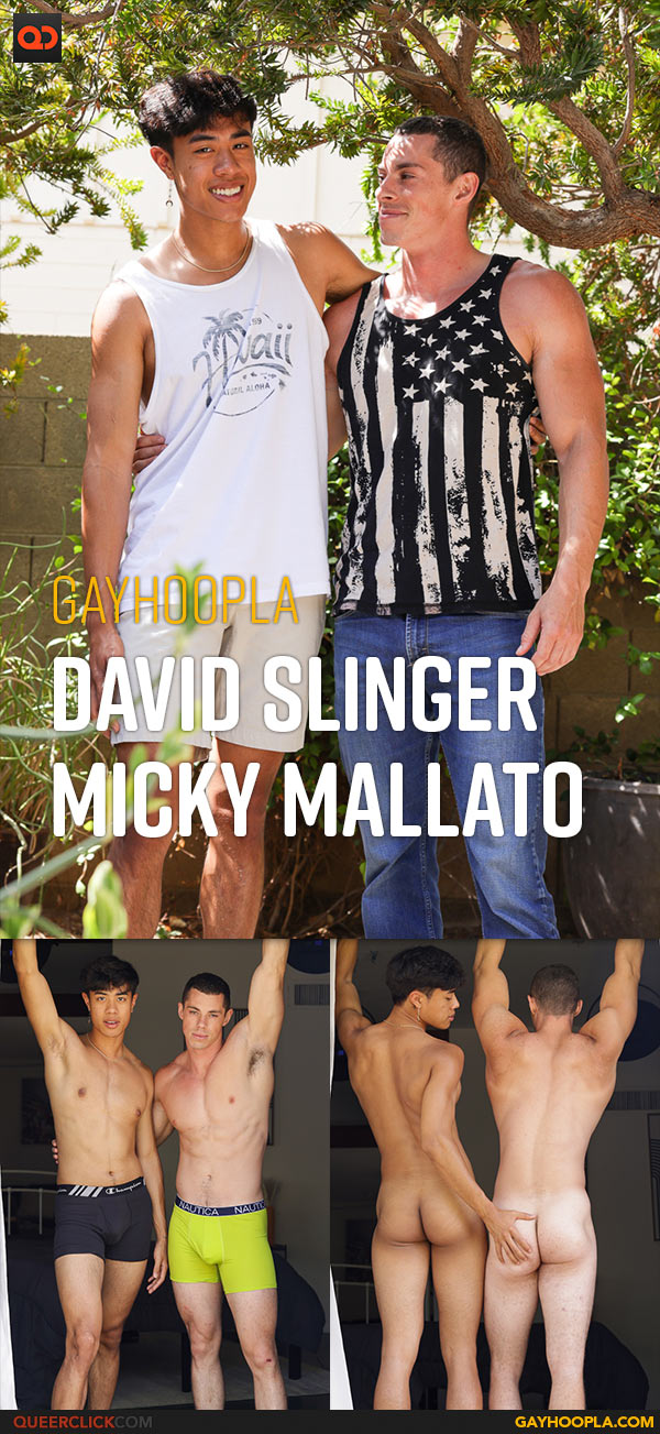 Gayhoopla: Micky Mallato Fucks David Slinger - Asian Hottie David Opens His Ass Wide for Big Buff Micky