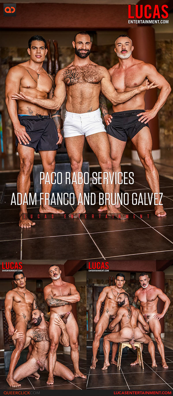 Lucas Entertainment: Paco Rabo Services Adam Franco And Bruno Galvez - Gang Banged Bottom Holes