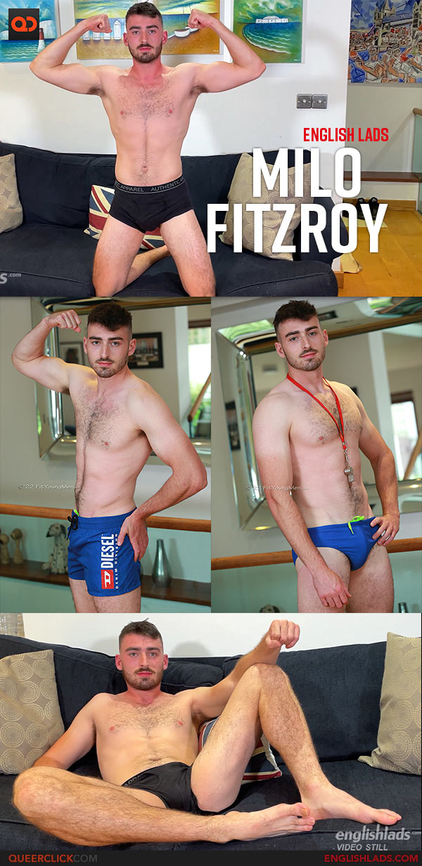 English Lads: Milo Fitzroy - Straight Hairy Hunk Shows off His Muscular Body and Hairy Hole