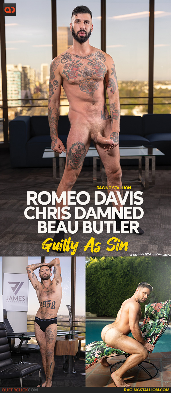 Raging Stallion: Romeo Davis, Chris Damned and Beau Butler - Guilty As Sin - BLACK FRIDAY SAVINGS