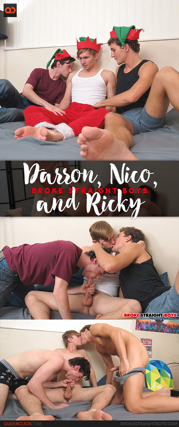 Broke Straight Boys: Darron Bluu, Nico Max, and Ricky Bobby - 2022 Christmas Special Threeway