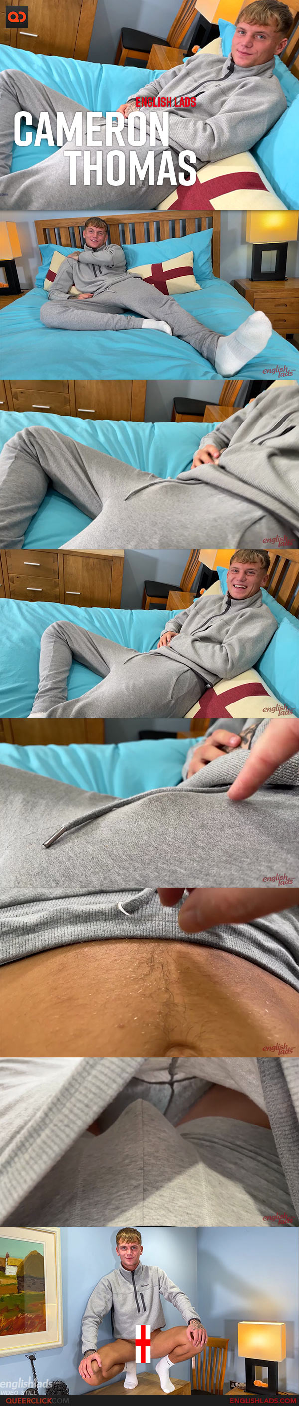 English Lads: Cameron Thomas - Young Cheeky Straight Lad gets Wanked and Spanked
