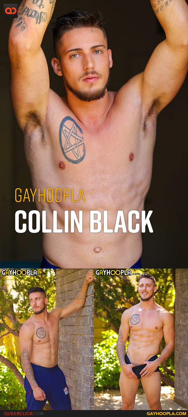 Gayhoopla: Collin Black - Collin Strokes His Dick and Tastes His Cum