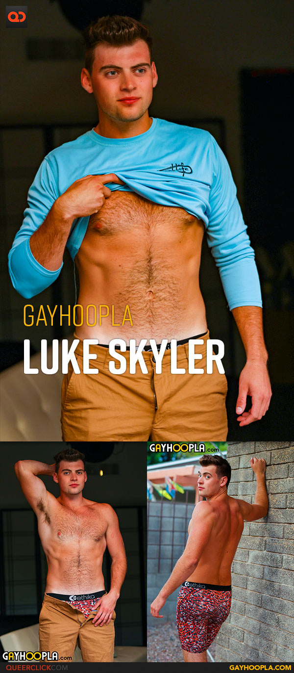 Gayhoopla: Luke Skyler - Tall, Tan and Handsome Luke Gets One Off After Hours