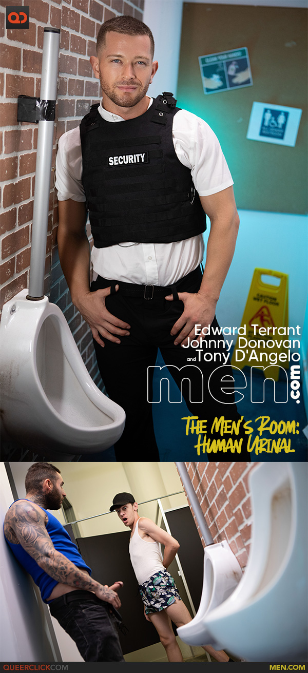 Men.com: Edward Terrant, Johnny Donovan and Tony D'Angelo - The Men’s Room: Human Urinal