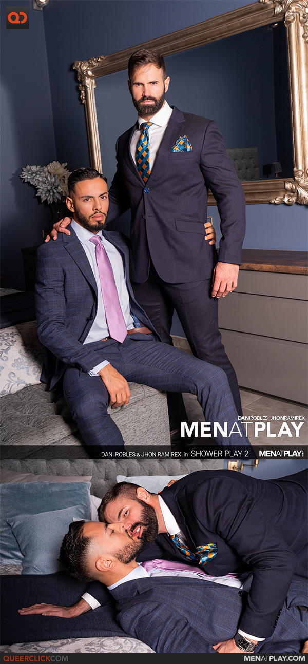 MenAtPlay: Dani Robles and Jhon Ramirex - Shower Play 2