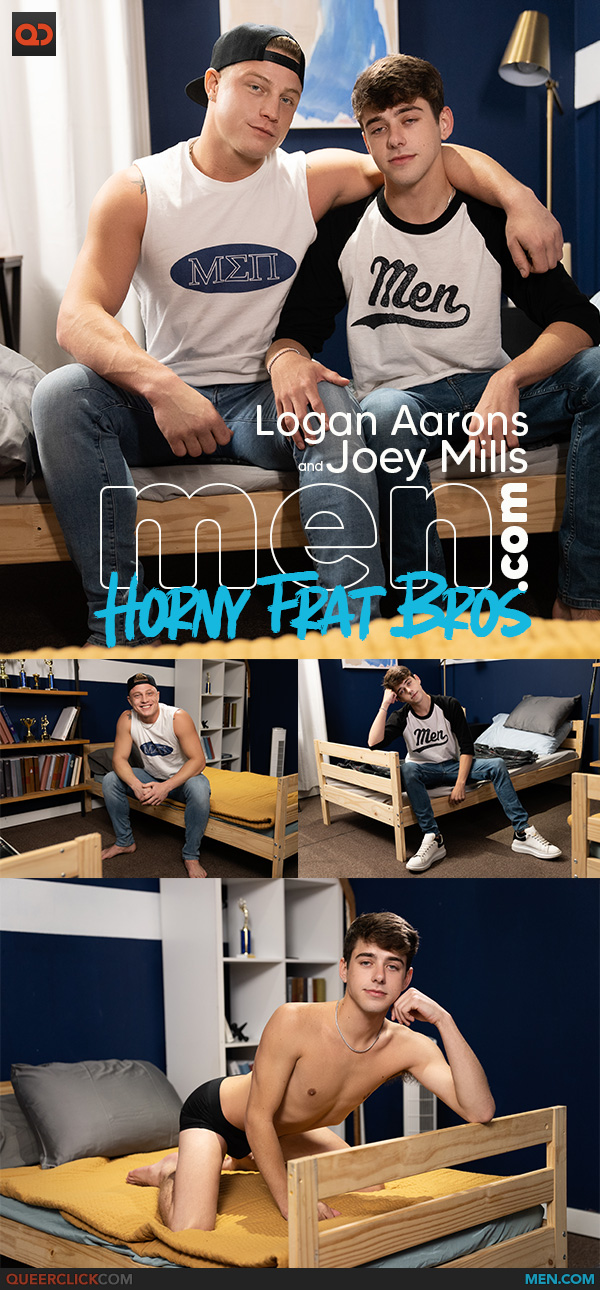 Men.com: Joey Mills and Logan Aarons - Horny Frat Bros Part 4