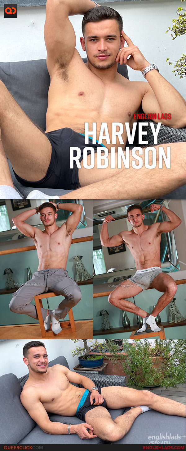 English Lads: Harvey Robinson - Young Straight Muscular Stud Wanks his Huge Hard Cock on the Rooftop