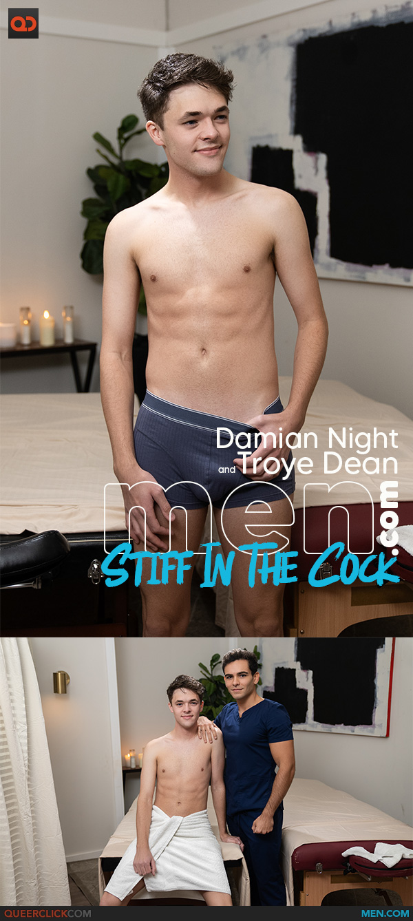 Men.com: Damian Night and Troye Dean - Stiff In The Cock