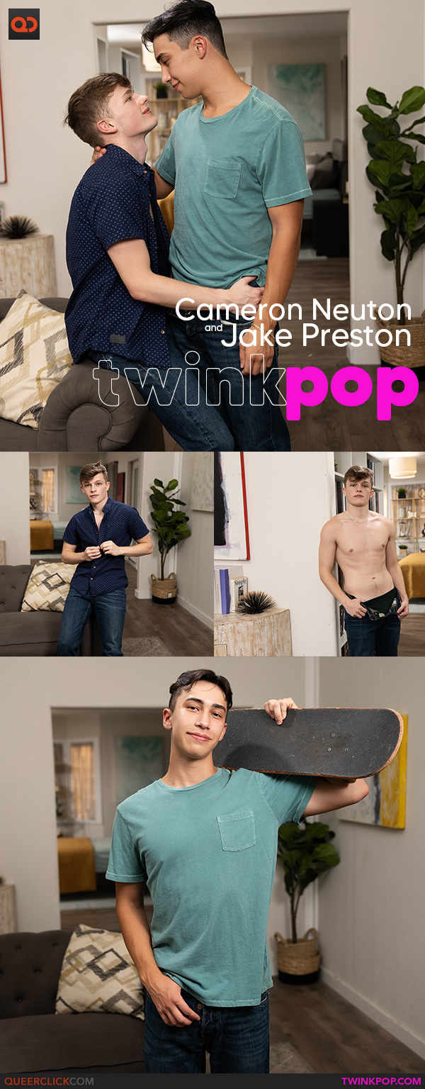 Twink Pop: Jake Preston and Cameron Neuton - Grinding His Deck