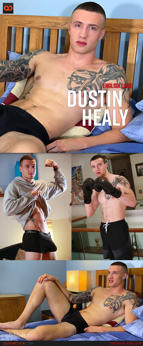 English Lads: Dustin Healy - Young Muscular Hunk Gets Fingered for the First Time