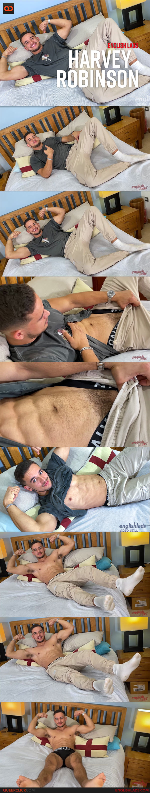 English Lads: Harvey Robinson - Young Ripped Straight Lad Wanks His Huge Uncut Cock and Shows off His Hairy Hole
