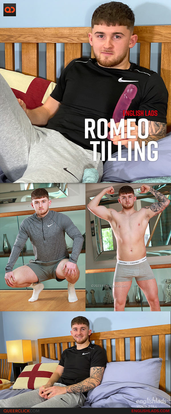 English Lads: Romeo Tilling - Young Straight Lad Dildos His Tight Hairy Hole for the First Time