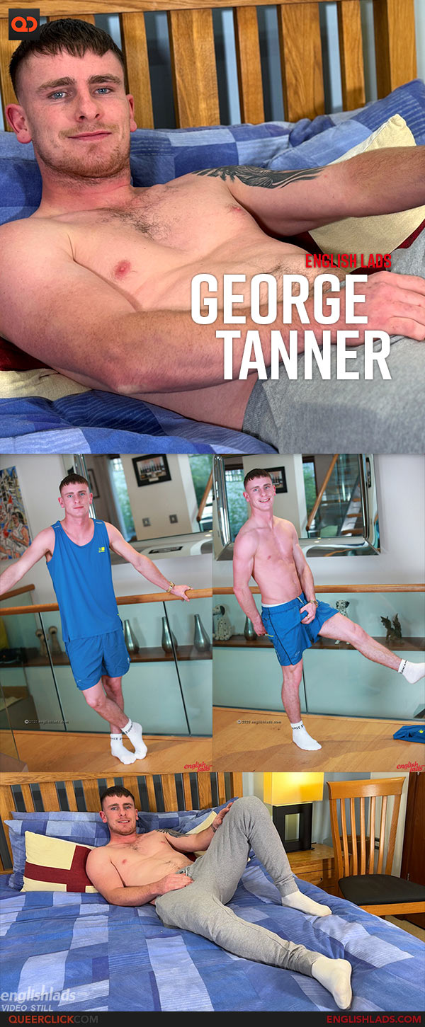 English Lads: George Tanner - Young Straight Lad Wanks His Hard Uncut Cock With a Little Helping Hand