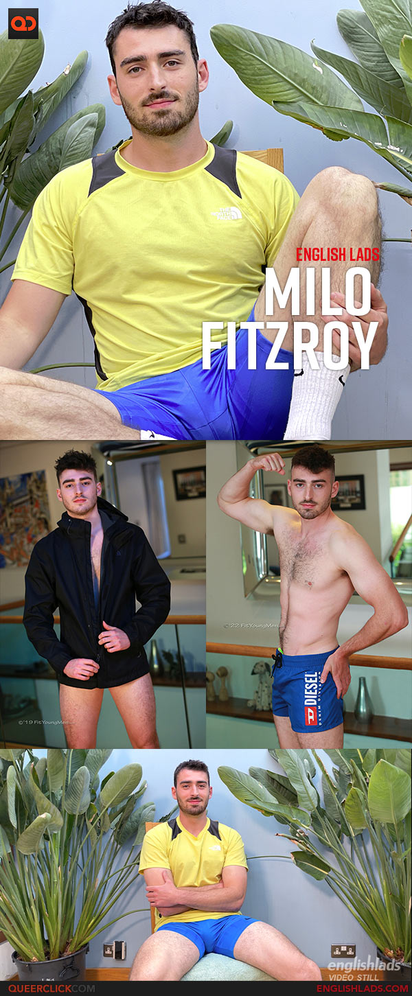 English Lads: Milo Fitzroy - Hairy Young Muscular Hunk Wanks His Big Uncut Cock