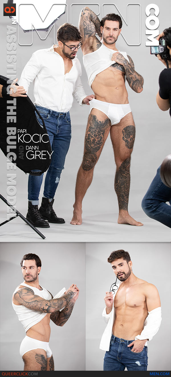 Men.com: Papi Kocic Fucks Dann Grey - “Assisting the Bulge Model”